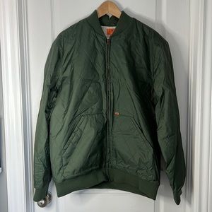 Obey quilted olive green bomber jacket